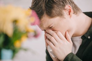 men with allergy and sinusitis